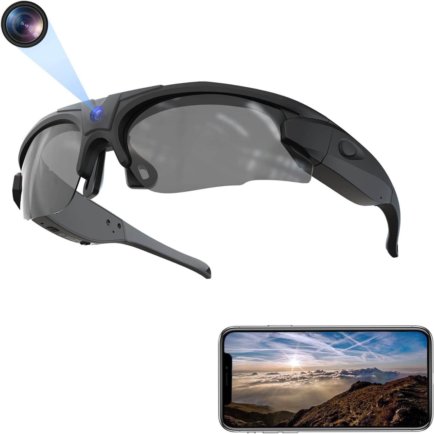 WIFI Smart Glasses 4k Hd 8mp Video Recorder Camera Bluetooth Smart Sunglasses