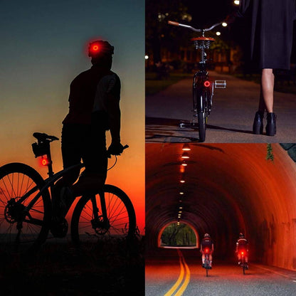 Bicycle Lights USB Rechargeable Bike Lights - Rear Cycle Lights 3 Modes, Waterproof Taillights for Cycling Helmet Safety Warning LED Mountain Tail Lamp