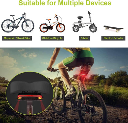 MEILAN Bicycle Taillights Smart Bike Tail Light with Turn Signals and Automatic Brake Light Wireless Remote Control USB Rechargeable