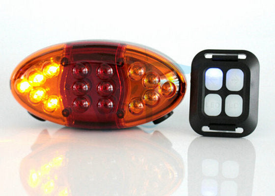 Laser LED Bicycle USB Indicator Bike Rear Tail Turn Signal Light With Remote