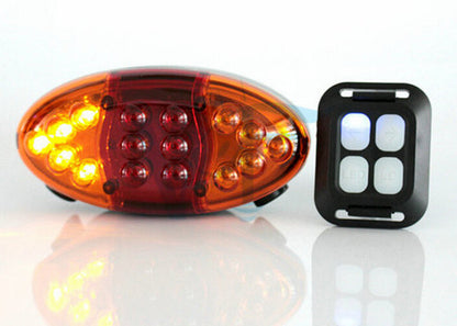 Laser LED Bicycle USB Indicator Bike Rear Tail Turn Signal Light With Remote