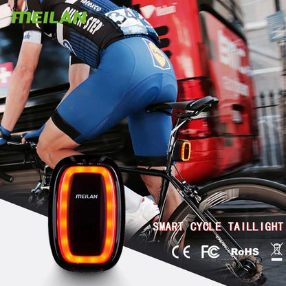 MeiLan X6 Smart Bicycle Tail Light Auto Start/Stop Brake Sensor IPx5 Bicycle Tail Light