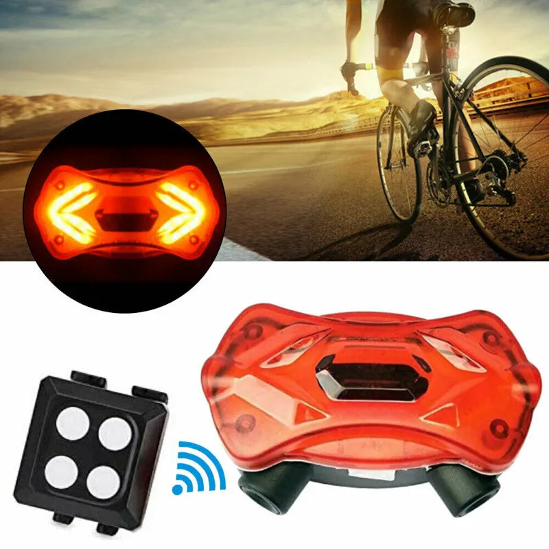 Laser LED Bicycle USB Indicator Bike Rear Tail Turn Signal Light With Remote